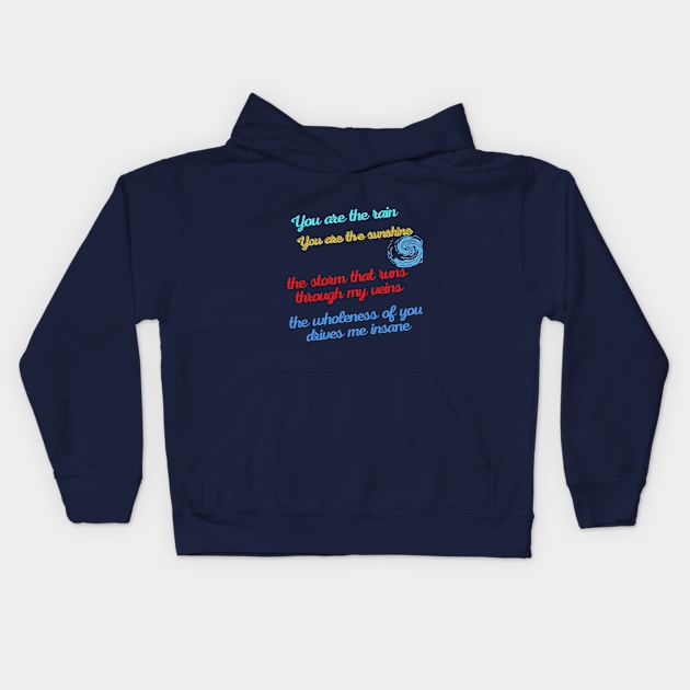 Relationship Love Poem Kids Hoodie by HMTC